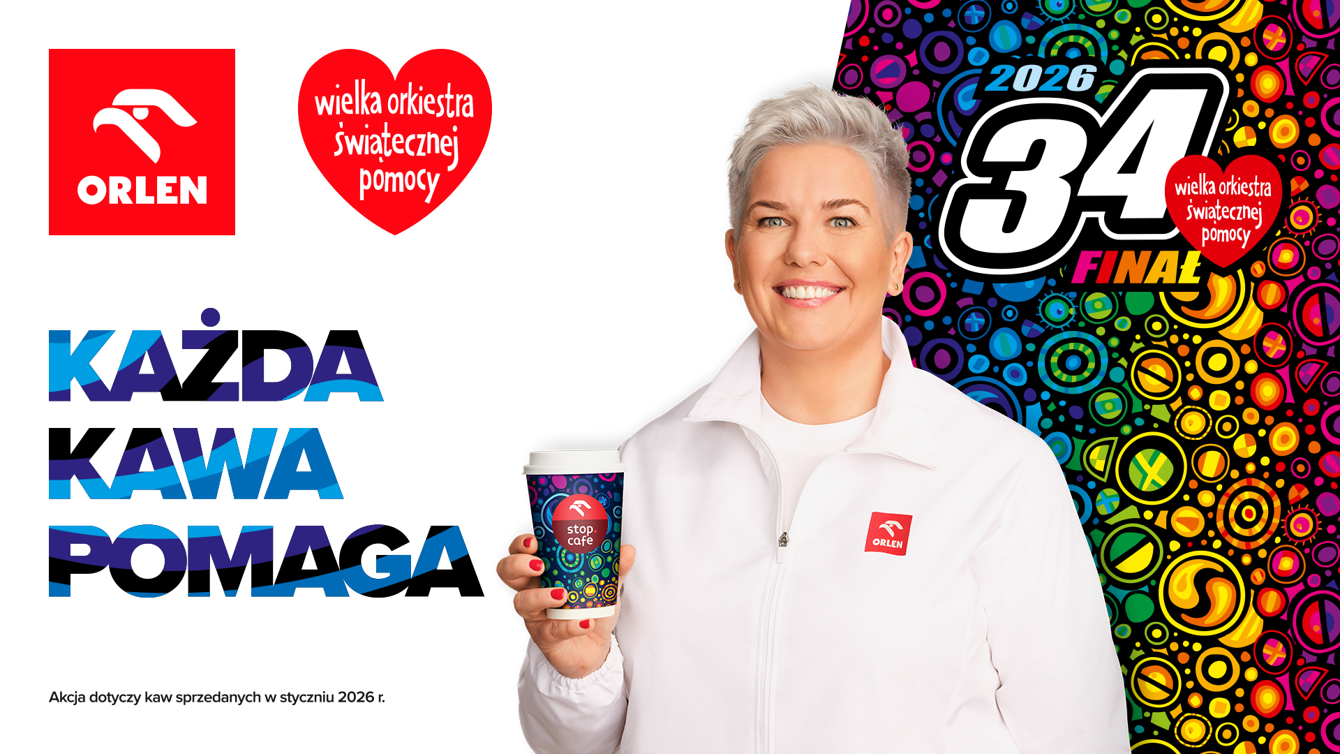 Klienci stacji ORLEN wsparli cel 34. Finału WOŚP. Ponad 5,3 mln zł trafi na dziecięce oddziały gastroenterologii